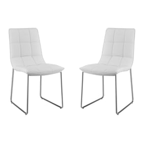 2 Casabianca Home Leandro White Dining Chairs