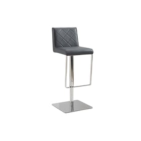 Casabianca Home Loft Dark Gray Leather Bar Stool