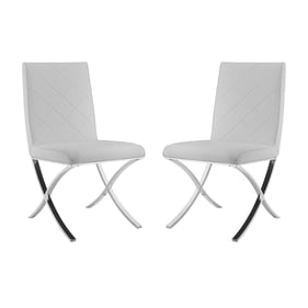 2 Casabianca Home Loft White Dining Chairs