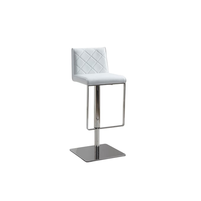 Casabianca Home Loft White Leather Bar Stool CASA-CB-922-WH-BAR