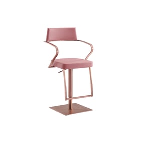 Casabianca Home Harbor Dusty Pink Leather Bar Stool