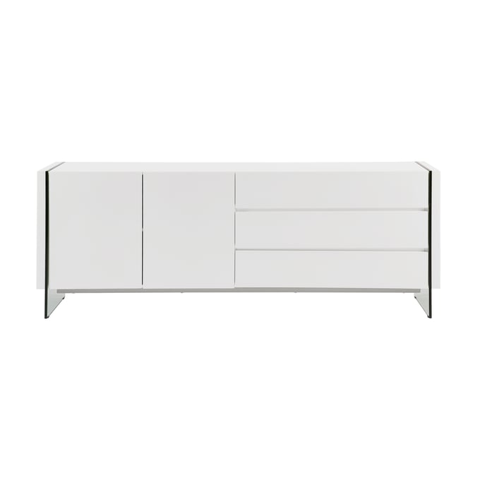 Casabianca Home IL Vetro White Buffet CASA-CB-C3081W