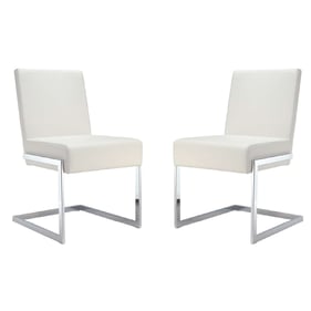 2 Casabianca Home Fontana White Dining Chairs