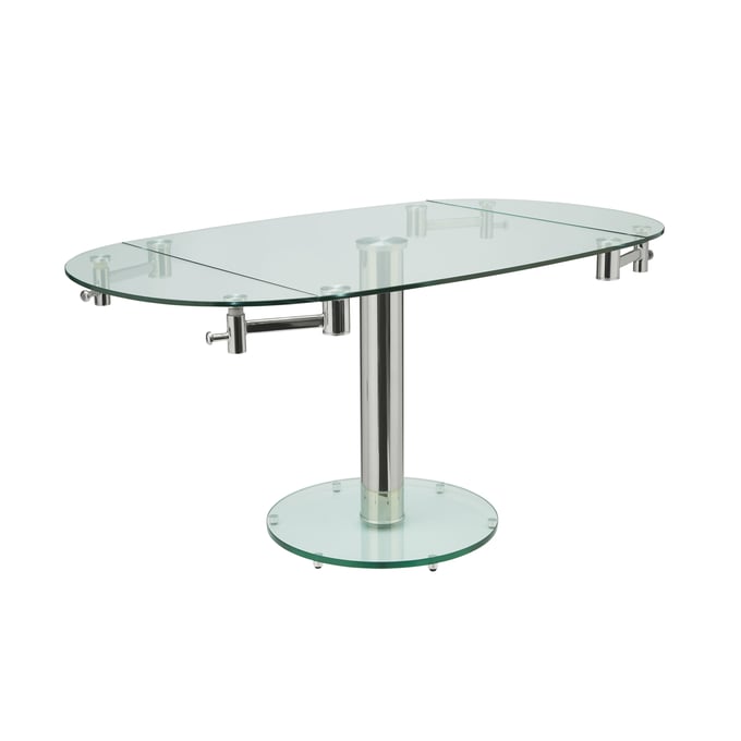 Casabianca Home Thao Clear Glass Dining Table CASA-CB-T030