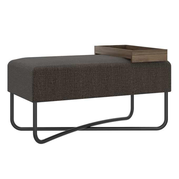 Casabianca Home Ace Brown Fabric Bench CASA-KD-B112LB