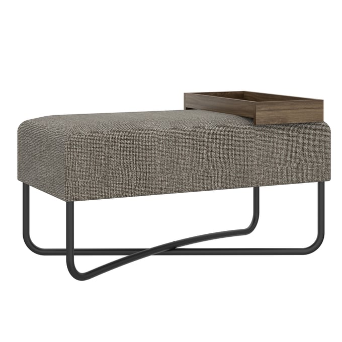 Casabianca Home Ace Mocha Fabric Bench CASA-KD-B112LM