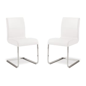 2 Casabianca Home Stella White Dining Chairs