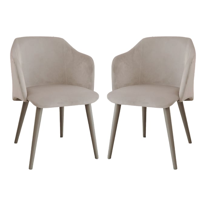 2 Casabianca Home Monroe Gray Dining Chairs CASA-TC-202G-SET2