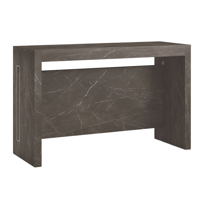 Casabianca Home Elasto Black Marbled Grain Melamine Expandable Console Table CASA-TC-542B-BM