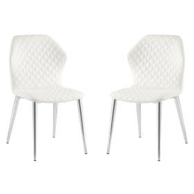 2 Casabianca Home Olivia White Dining Chairs