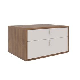 Casabianca Home Agoura Walnut Taupe Nightstand