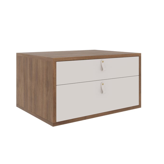 Casabianca Home Agoura Walnut Taupe Nightstand CASA-US-254WAL