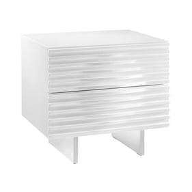 Casabianca Home Moon White Nightstand