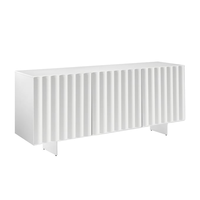 Casabianca Home Wave White Buffet with Storage CASA-US-B100-WH