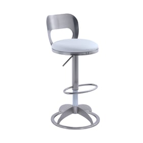 Chintaly Imports White Adjustable Height Stool