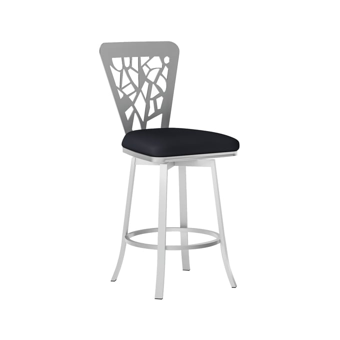 Chintaly Imports Black Memory Swivel Counter Height Stool CHF-0413-CS