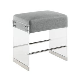 Chintaly Imports Grey Fabric Counter Stool