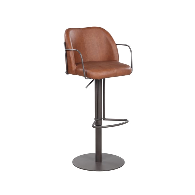 Chintaly Imports Matte Brown Adjustable Stool CHF-0550-AS-BRW