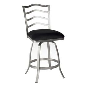 Chintaly Imports Black Memory Return Swivel Counter Height Stool