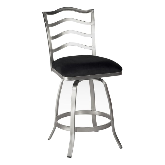 Chintaly Imports Black Memory Return Swivel Counter Height Stool CHF-0734-CS