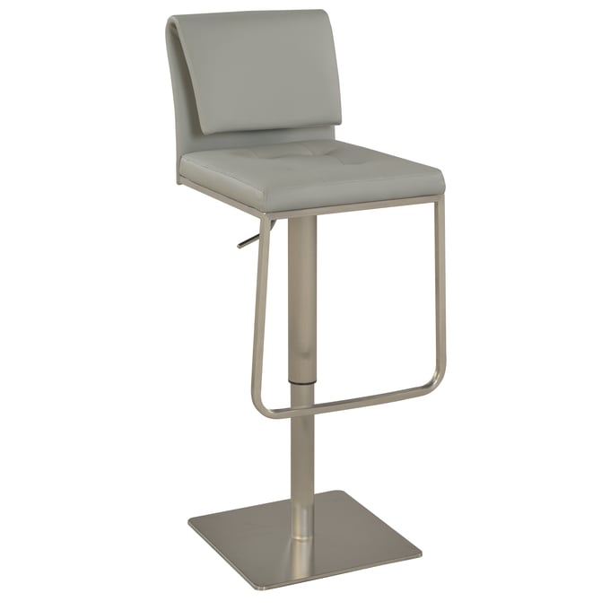 Chintaly Imports Grey Pneumatic Adjustable Height Stool CHF-0893-AS-GRY