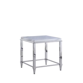 Chintaly Imports Grey Glass Lamp Table