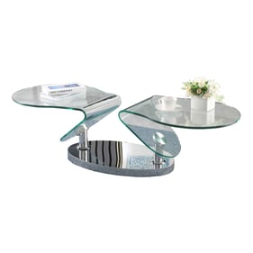 Chintaly Imports Clear Motion Glass Top Cocktail Table