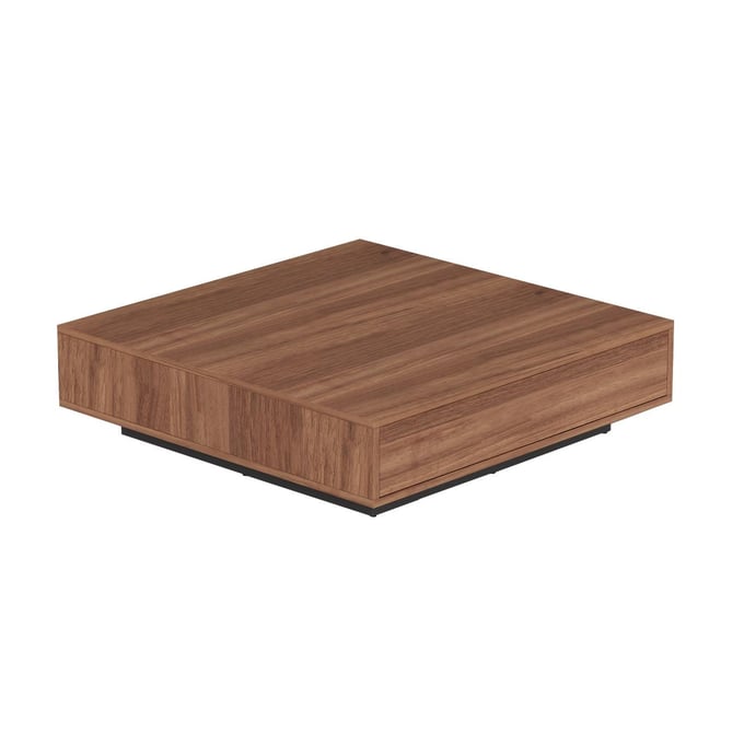 Chintaly Imports Walnut 2 Drawers Cocktail Table CHF-2713-CT