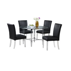 Chintaly Imports Black 5pc Dining Room Set