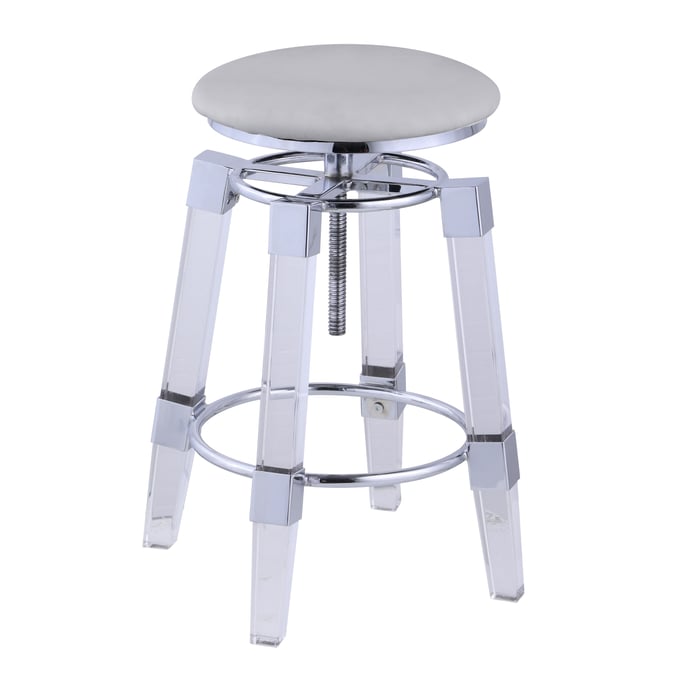 Chintaly Imports Grey Adjustable Stool CHF-4038-AS-GRY