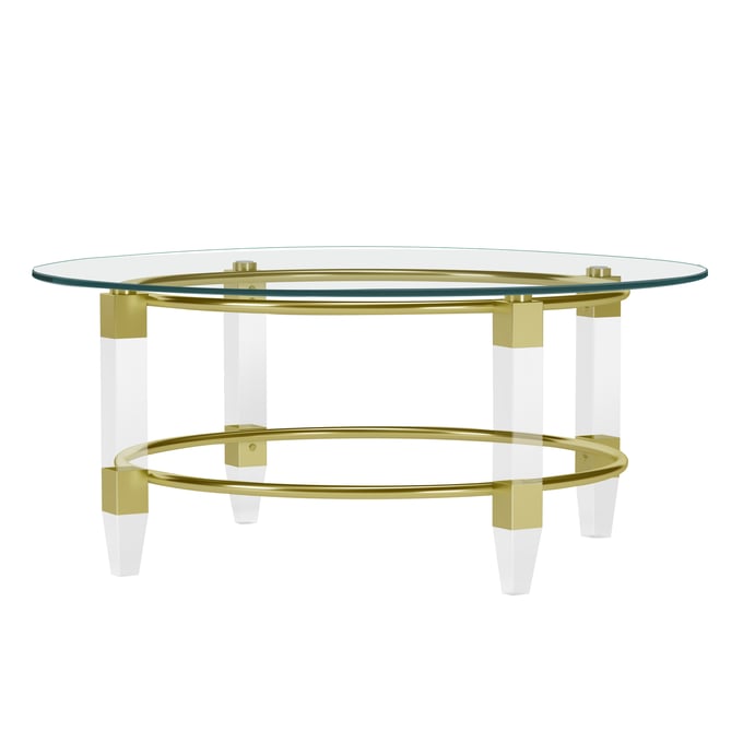 Chintaly Imports Gold Cocktail Table Base CHF-4038-CT-GLD-B