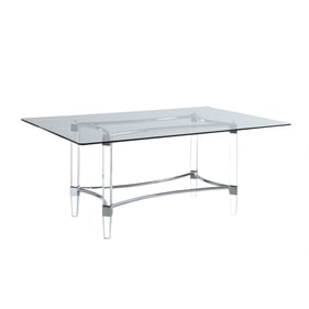 Chintaly Imports Chrome Clear 60 Inch Dining Table