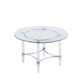 Contemporary Round Glass Top Dining Table