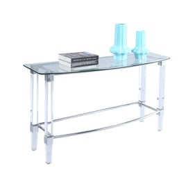 Chintaly Imports Clear Rectangle Sofa Table