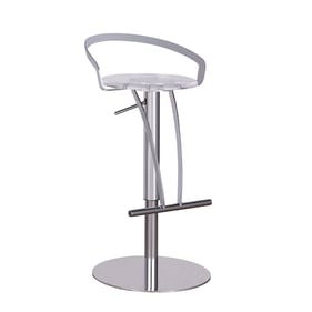 Chintaly Imports Acrylic Chrome Adjustable Stool