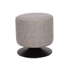 Chintaly Imports Ash Round Vintage Ottoman