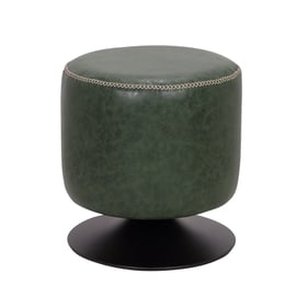 Chintaly Imports Green Round Vintage Ottoman