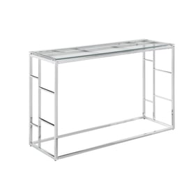 Chintaly Imports Clear Glass 47 Inch Sofa Table