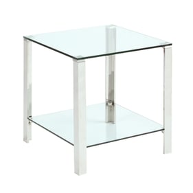 Chintaly Imports Clear Polished Lamp Table