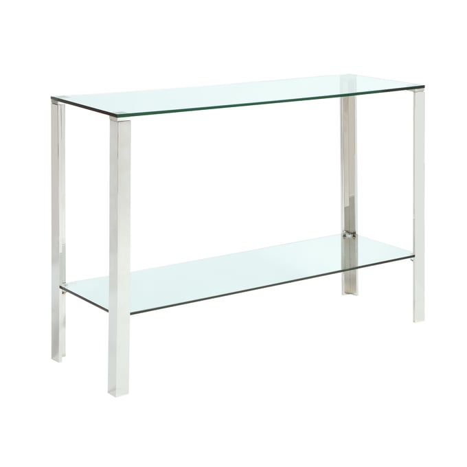 Chintaly Imports Clear Polished Sofa Table CHF-5080-ST