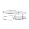 Contemporary 2-In-1 Nesting Cocktail Table Set