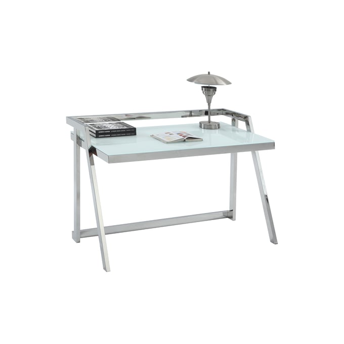 Chintaly Imports White Starphire Desk Top CHF-6008-DSK-T