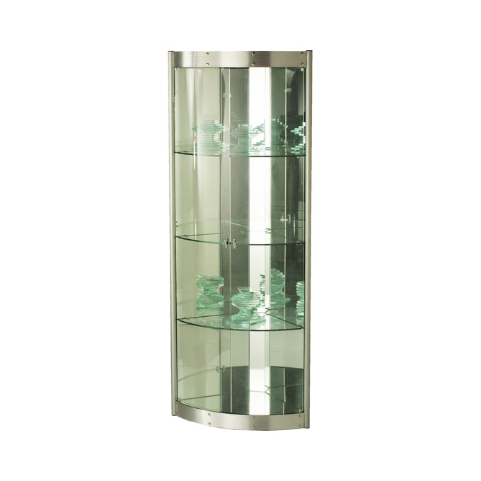 Chintaly Imports Silver Corner Curio CHF-6617-CUR-COR