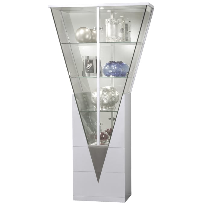 Chintaly Imports Silver Triangular Curio CHF-6625-CUR