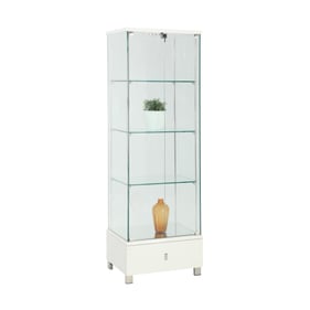 Chintaly Imports Gloss White Glass Curio