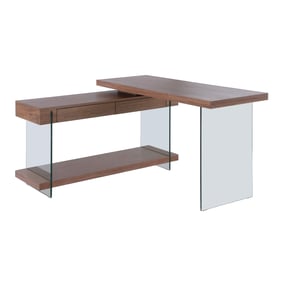 Chintaly Imports Walnut Rotatable Desk