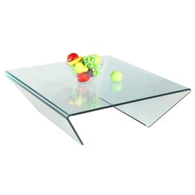 Chintaly Imports Clear Glass Square 3pc Coffee Table Set