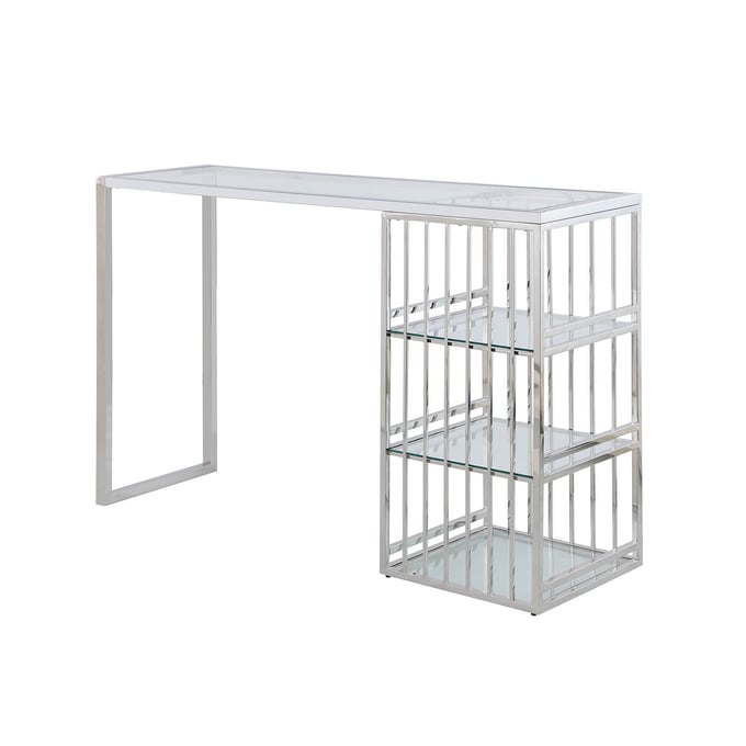 Chintaly Imports Clear Glass Top and Shelves CHF-7400-BAR-T