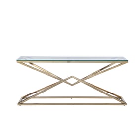 Chintaly Imports Clear Gold Rectangle Sofa Table