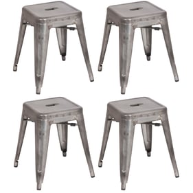 4 Chintaly Imports Gunmetal Galvanized Steel Stools